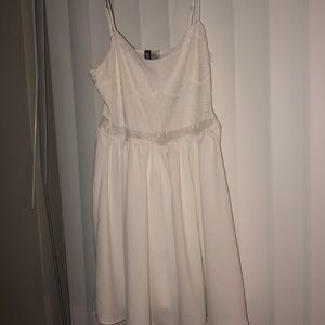 White divided sundress